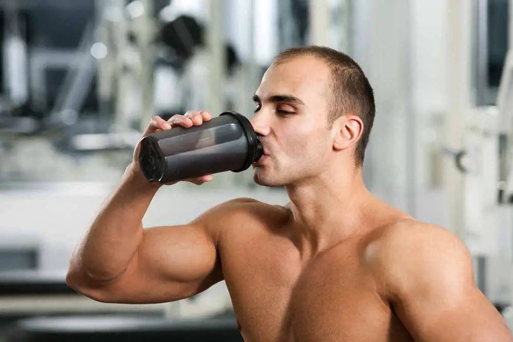Core Power shakes drink-ed by bodybuilder